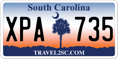 SC license plate XPA735