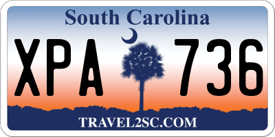 SC license plate XPA736