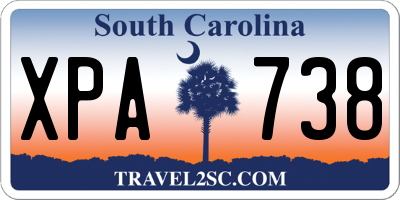 SC license plate XPA738