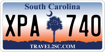 SC license plate XPA740