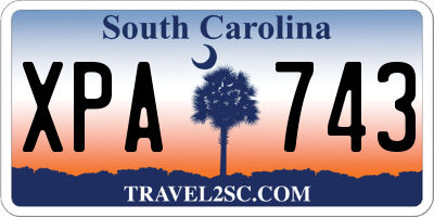 SC license plate XPA743