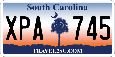 SC license plate XPA745