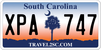 SC license plate XPA747