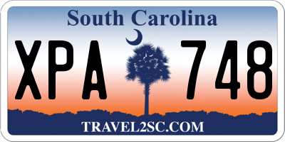 SC license plate XPA748