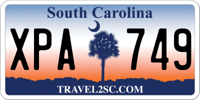 SC license plate XPA749