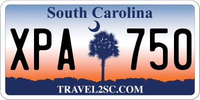 SC license plate XPA750