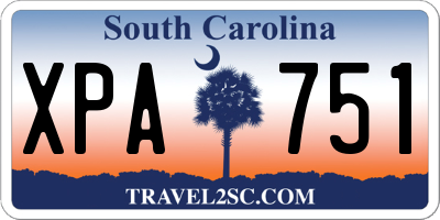 SC license plate XPA751