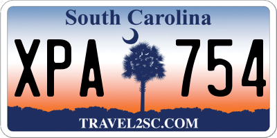 SC license plate XPA754