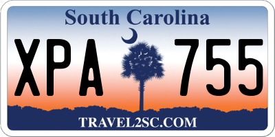 SC license plate XPA755