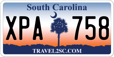 SC license plate XPA758