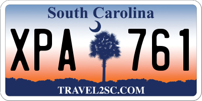 SC license plate XPA761