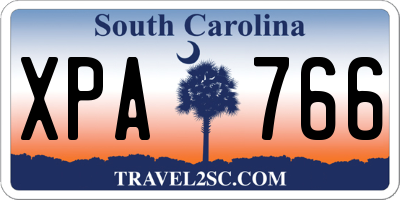 SC license plate XPA766