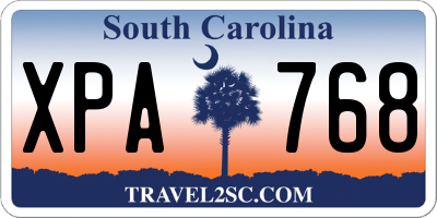 SC license plate XPA768