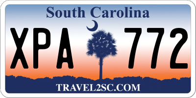 SC license plate XPA772