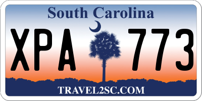 SC license plate XPA773