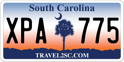 SC license plate XPA775