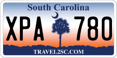 SC license plate XPA780