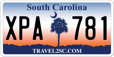SC license plate XPA781
