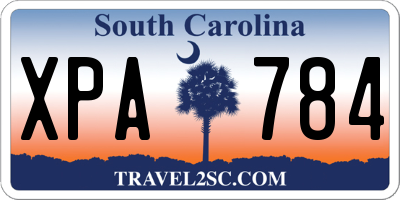 SC license plate XPA784