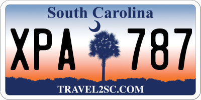 SC license plate XPA787