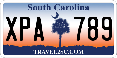 SC license plate XPA789