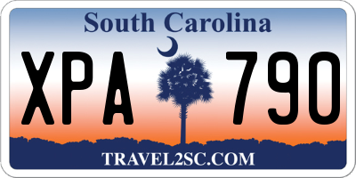 SC license plate XPA790