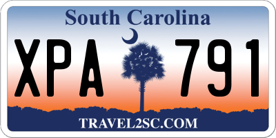 SC license plate XPA791