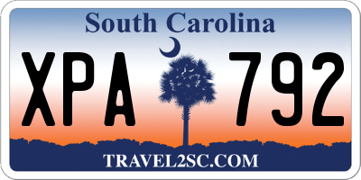 SC license plate XPA792