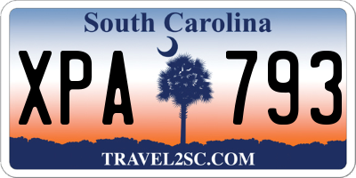 SC license plate XPA793