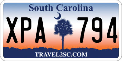 SC license plate XPA794