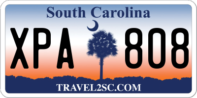 SC license plate XPA808