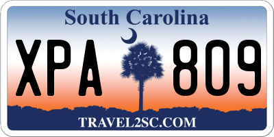 SC license plate XPA809