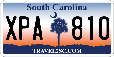 SC license plate XPA810