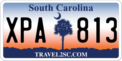 SC license plate XPA813