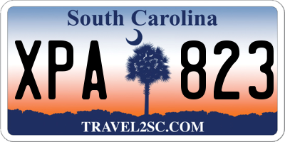 SC license plate XPA823