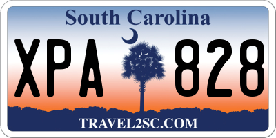 SC license plate XPA828