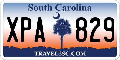 SC license plate XPA829