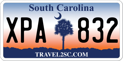 SC license plate XPA832