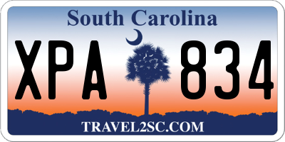 SC license plate XPA834