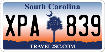 SC license plate XPA839