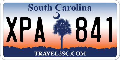 SC license plate XPA841