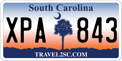 SC license plate XPA843