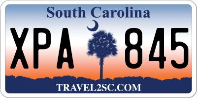 SC license plate XPA845