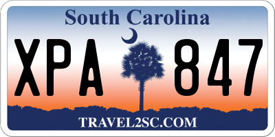 SC license plate XPA847