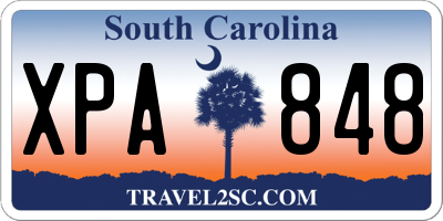 SC license plate XPA848