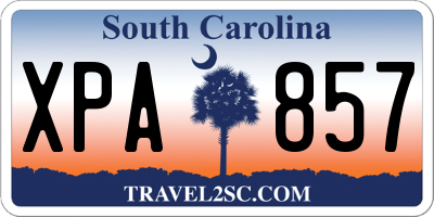 SC license plate XPA857