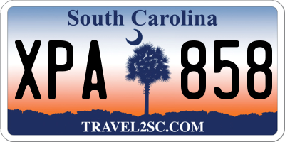 SC license plate XPA858