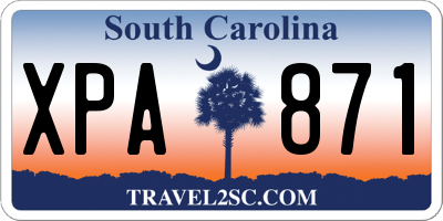 SC license plate XPA871