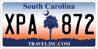 SC license plate XPA872