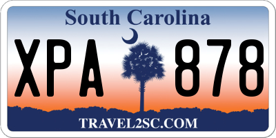 SC license plate XPA878